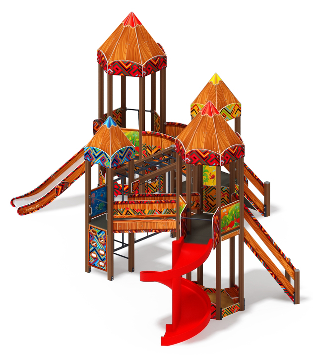 Карандаши (Винтовой скат) - ДИК 2.26.06-01.С - Игровой комплекс Н=1200, Н=2000