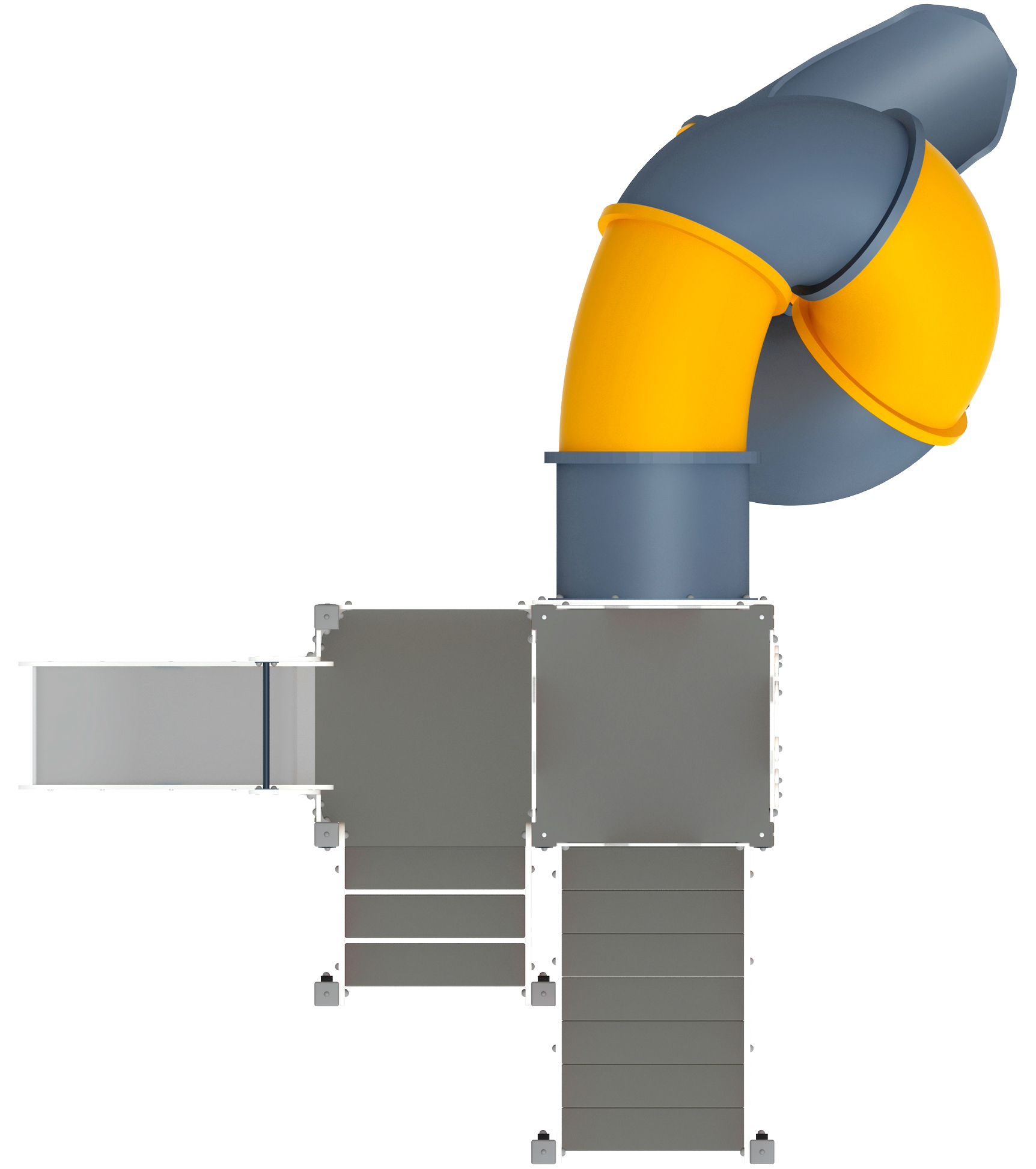 Детский игровой комплекс Буровая горка труба винтовая Н 2000, горка 750 ДИК 2.28.02-01