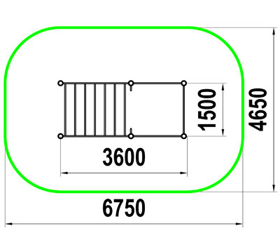Наклонный рукоход, турники W-07.005