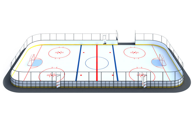 Хоккейная коробка R-3м. защитная сетка Н-1500мм по всему периметру ХОК-1.4