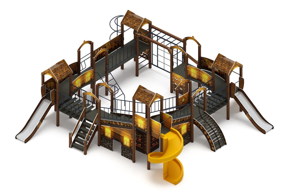 Остров детства (ЭКО) - ДИК 2.01.8.02-12 - Игровой комплекс H=1200 H=2000