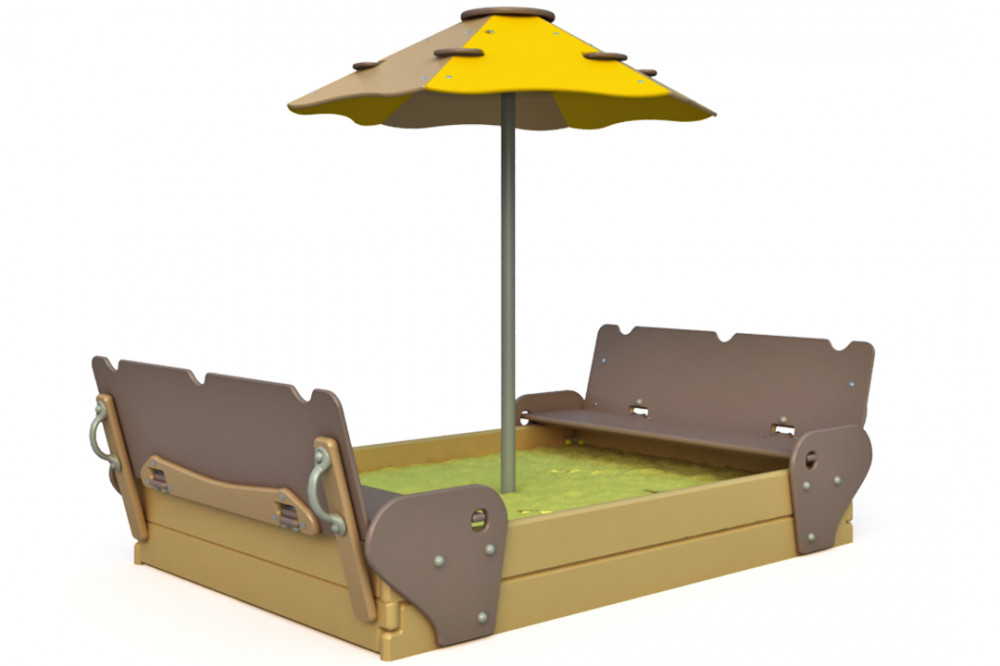 Песочница "Мухомор" с защитой МФ-1.115