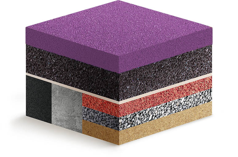 Покрытие из резиновой крошки Sport Comfort фиолетовое