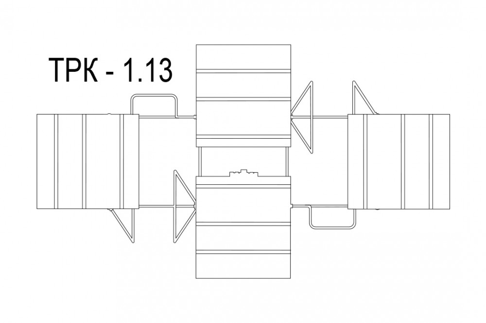 Тренажерная беседка на 4 тренажера (в составе ТР-1.61, ТР-1.67, ТР-1.62.1, ТР-1.72.1 с изменяемой нагрузкой) ТРК-1.13