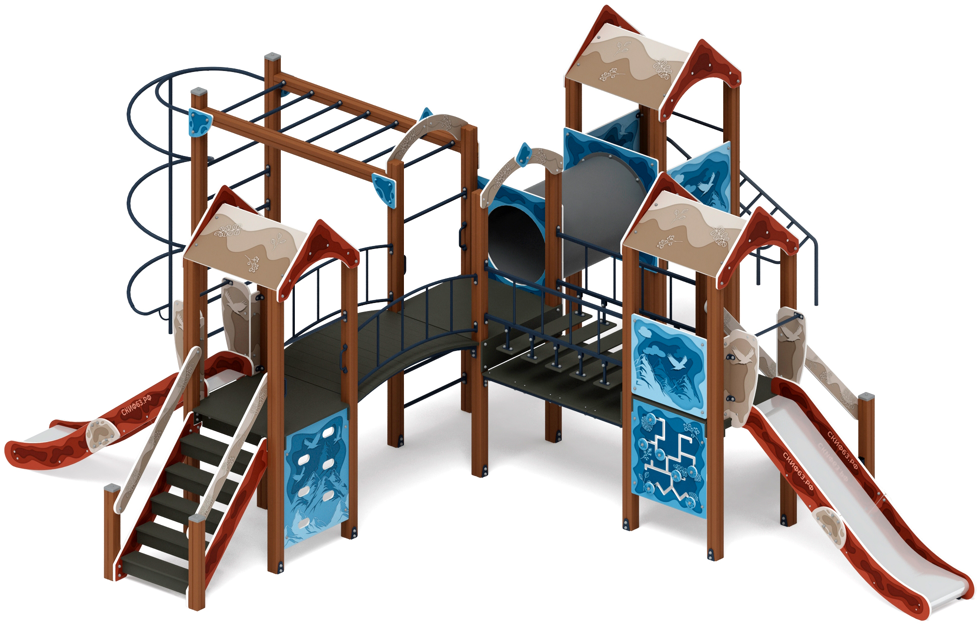 Дворик детства (Алтай) - ДИК 2.01.4.02-24 - Игровой комплекс H=1200