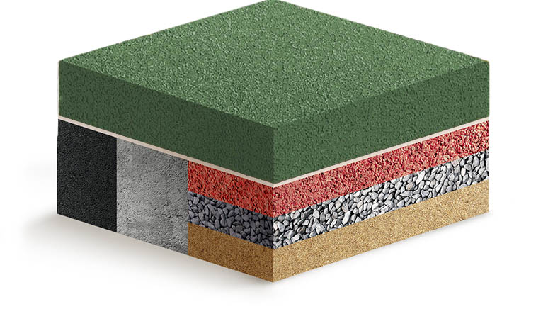 Покрытие из каучуковой крошки Kids Select темно-зеленое