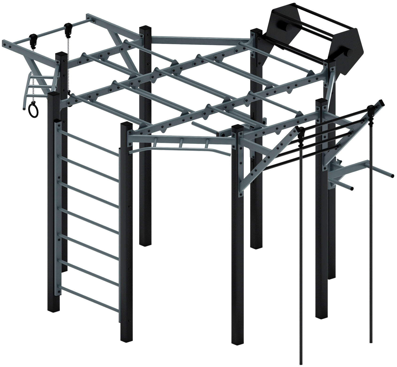 Многофункциональный спортивный комплекс (серый) МК 100.01-03