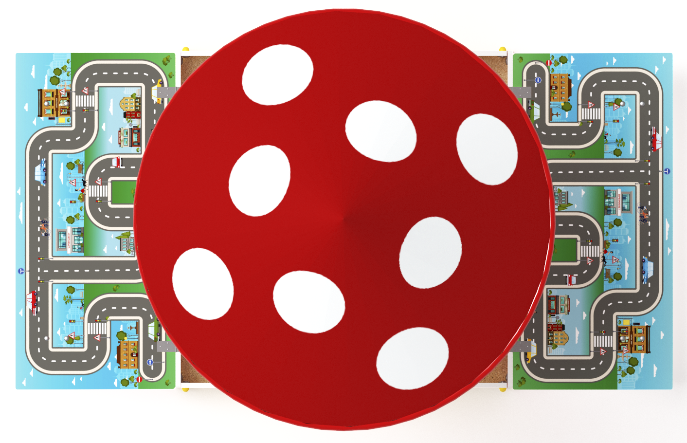 Песочница с крышкой средняя и навесом Грибок (Игра) - ИО 5.01.10-02