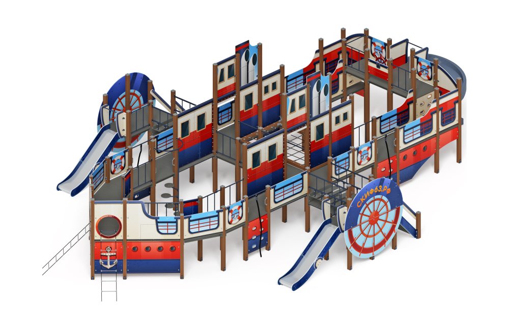 Пароход (Морской стиль) - ДИК 2.03.3.05-01 - Игровой комплекс H=1200 H=2000