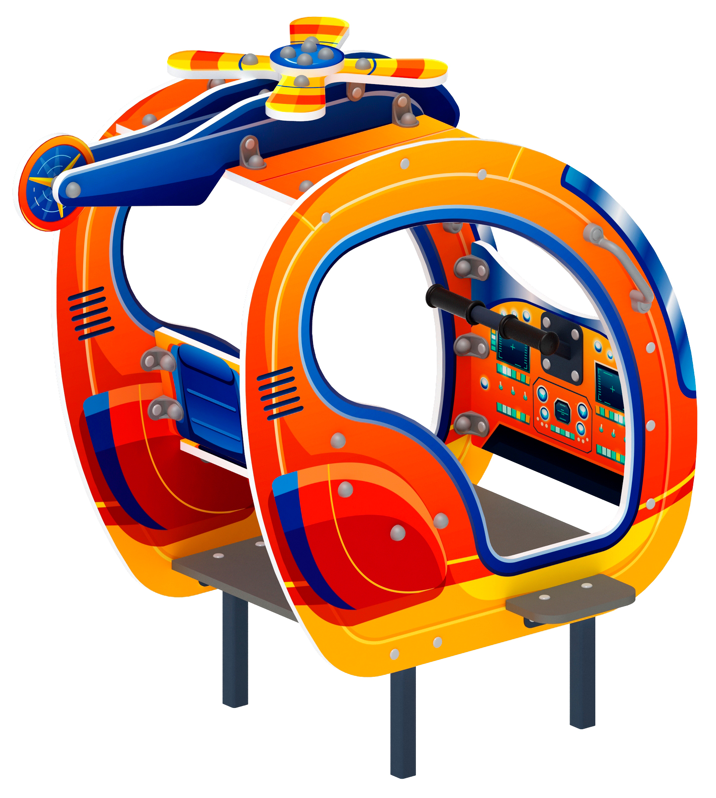 Вертолет (оранжевый) - Беседка мини - МФ 10.03.03-01