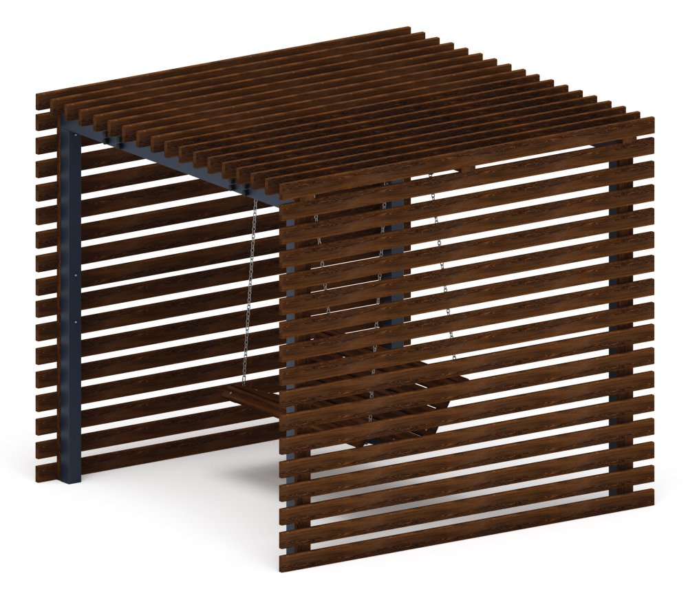 Пергола беседка с качелями - МФ 78.01.01-01 /без поликарбоната/