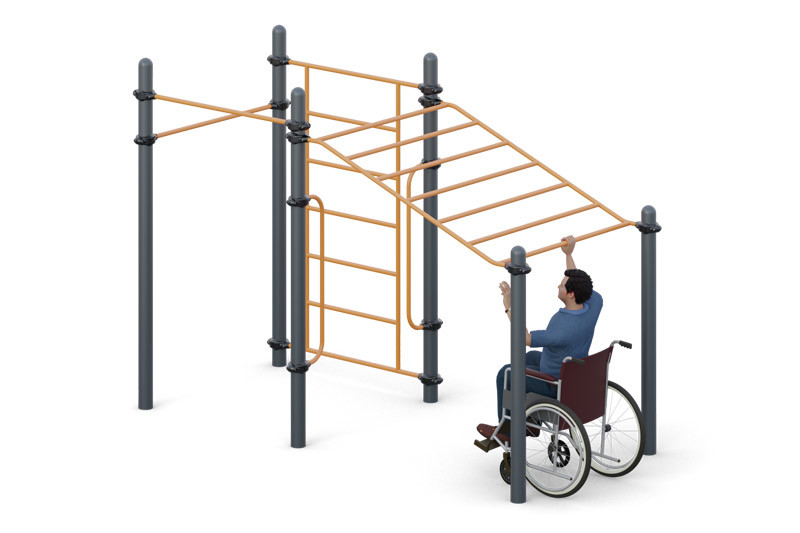 Наклонный рукоход, турники W-07.005