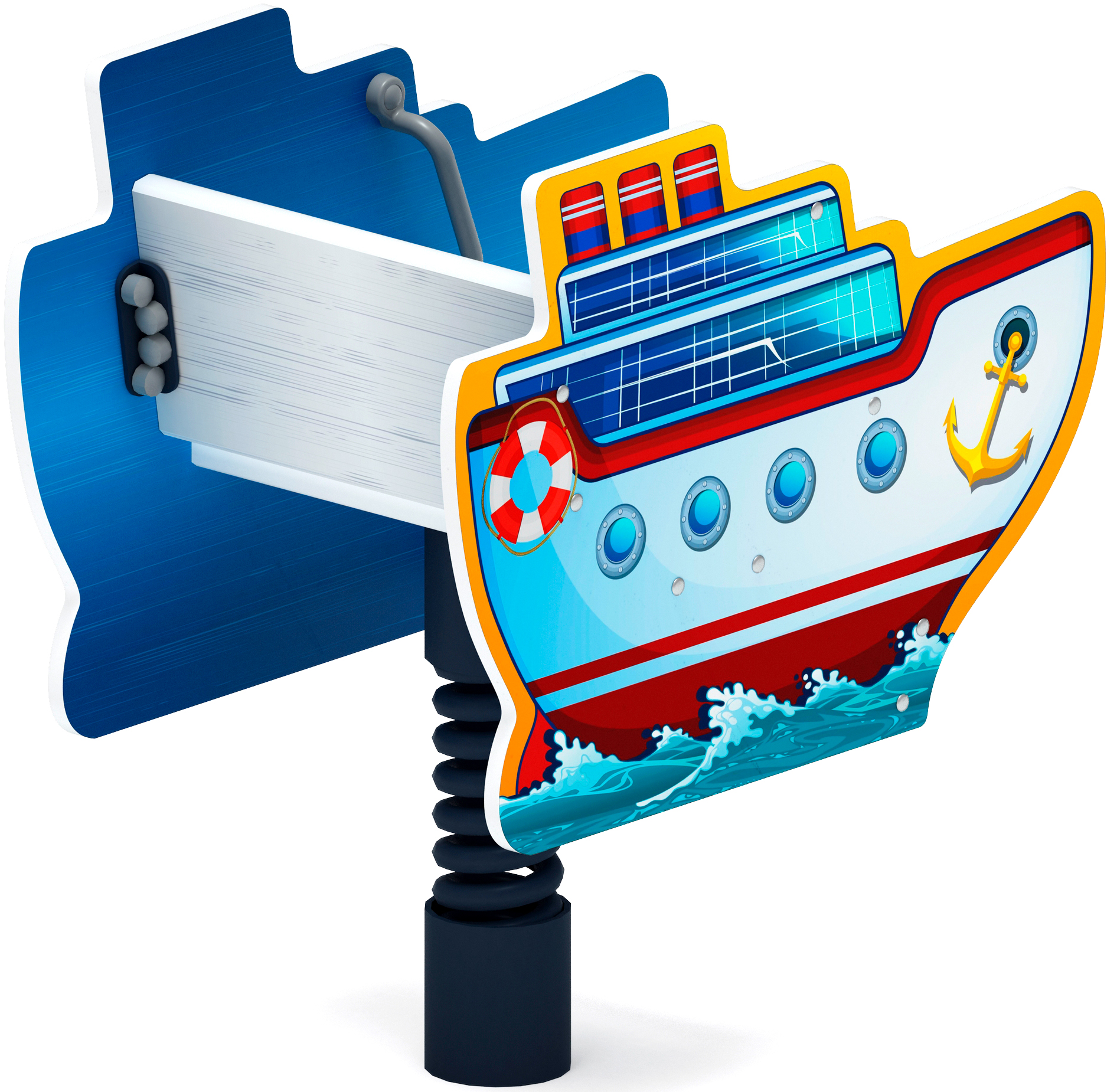 Пароходик - Качалка на пружине - ИО 22.17.01-01.И1