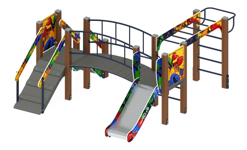 Карапуз (Граффити) - ДИК 1.001.05-03 - Игровой комплекс Н=750