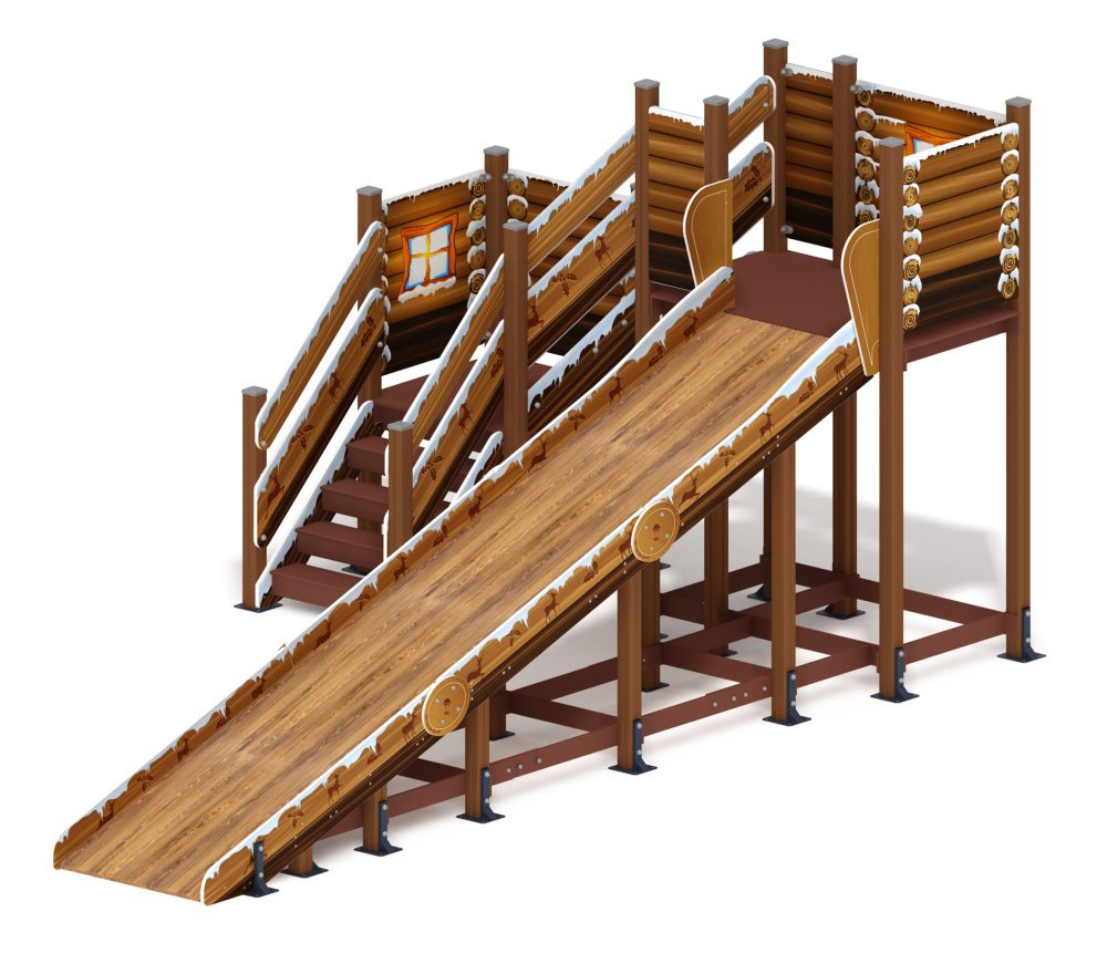 Горка Зима (коричневый)(под анкера) - ИО 49.01.02-03.И1 - Н=2000