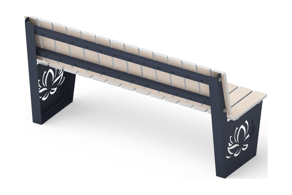 Скамья Лотос - МФ 42.02.01-01 (Светлый дуб)  (под анкера)