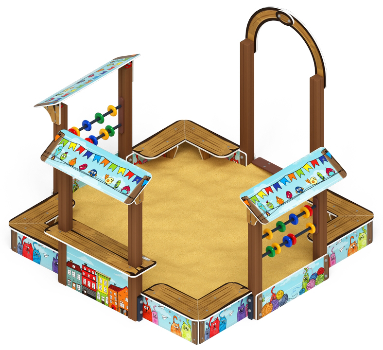 Песочный дворик Теремок (Коты) - ИО 6.01.04-03