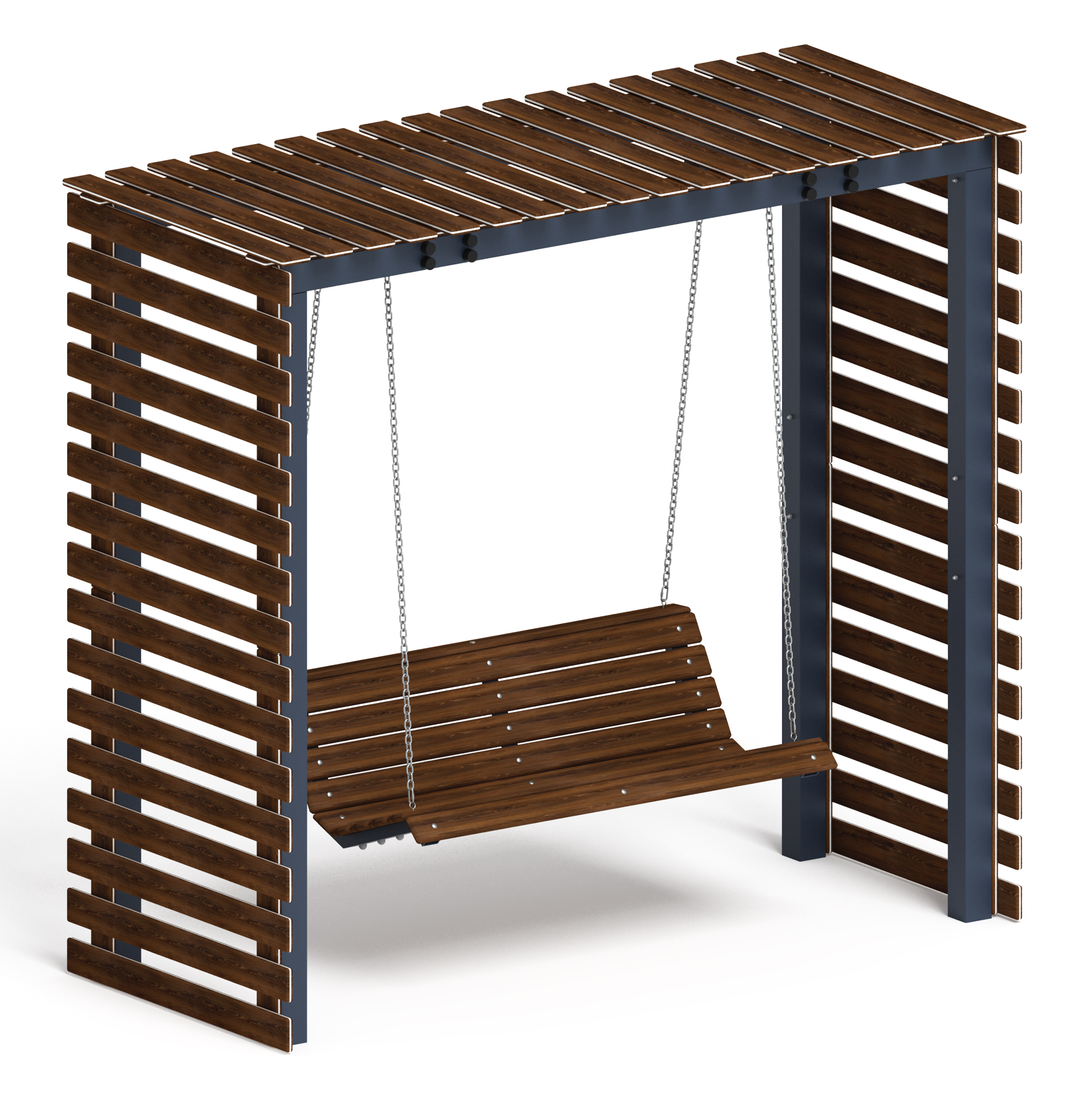 Пергола беседка с качелями - МФ 78.05.01-01 /без поликарбоната/