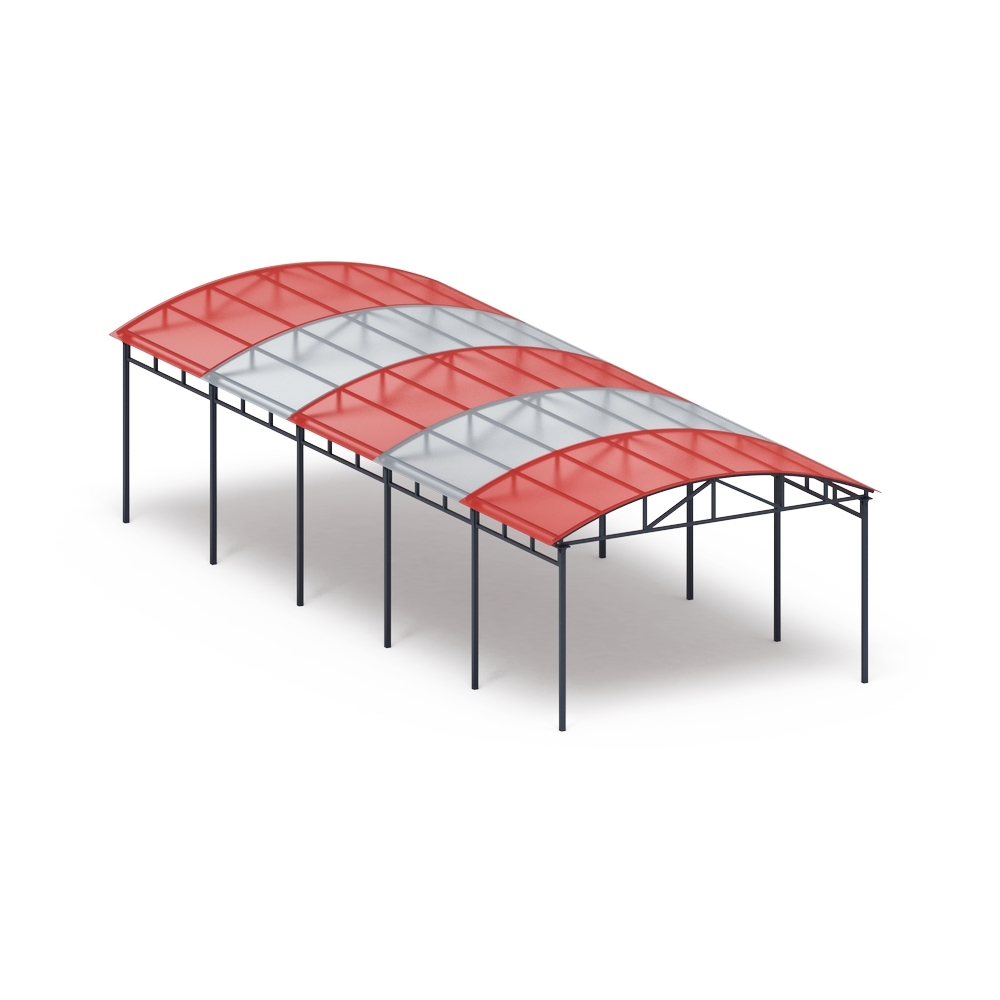 Теневой навес на 10 тренажеров - МФ 753.02 - Спорт