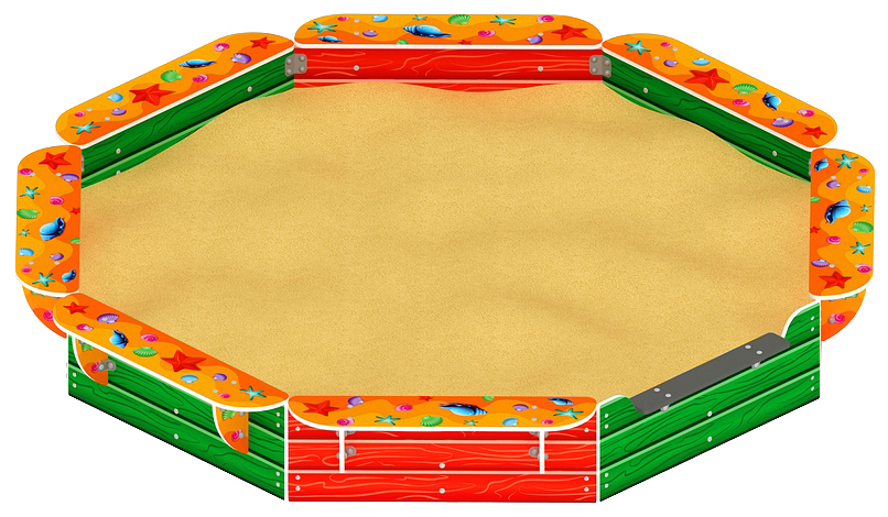 Песочница восьмигранная (Ракушки) - ИО 5.01.04-40