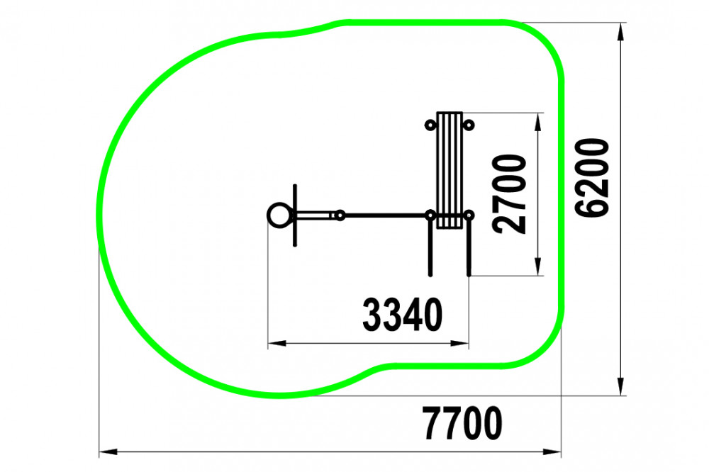 Турник классического хвата, баскетбольная стойка, брусья, лавка для упражнений на пресс W-06-002
