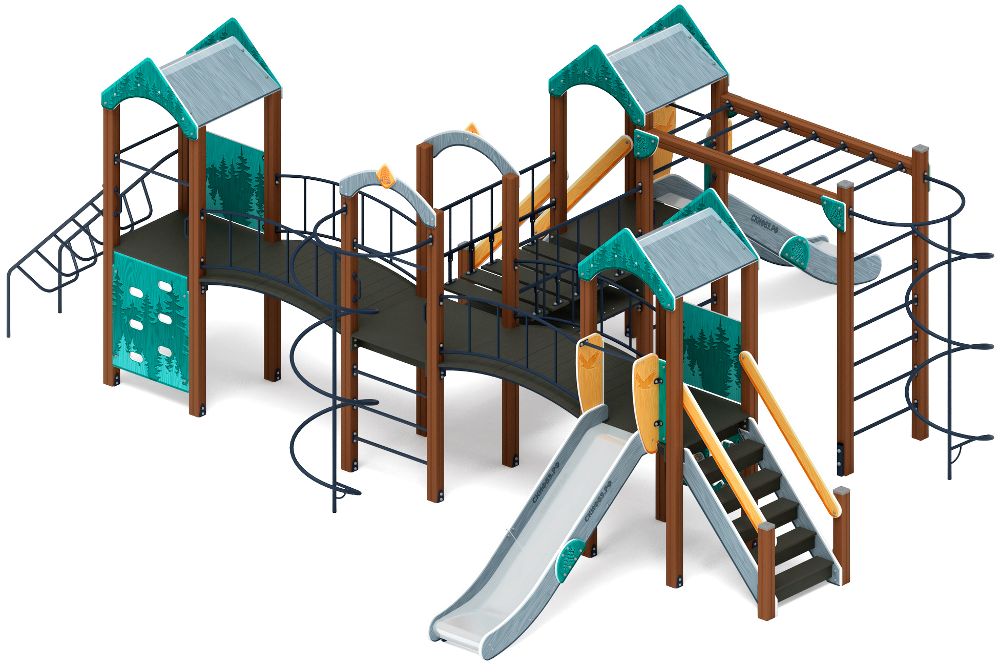 Дворик детства (Тайга) - ДИК 2.01.4.02-03 - Игровой комплекс H=1200