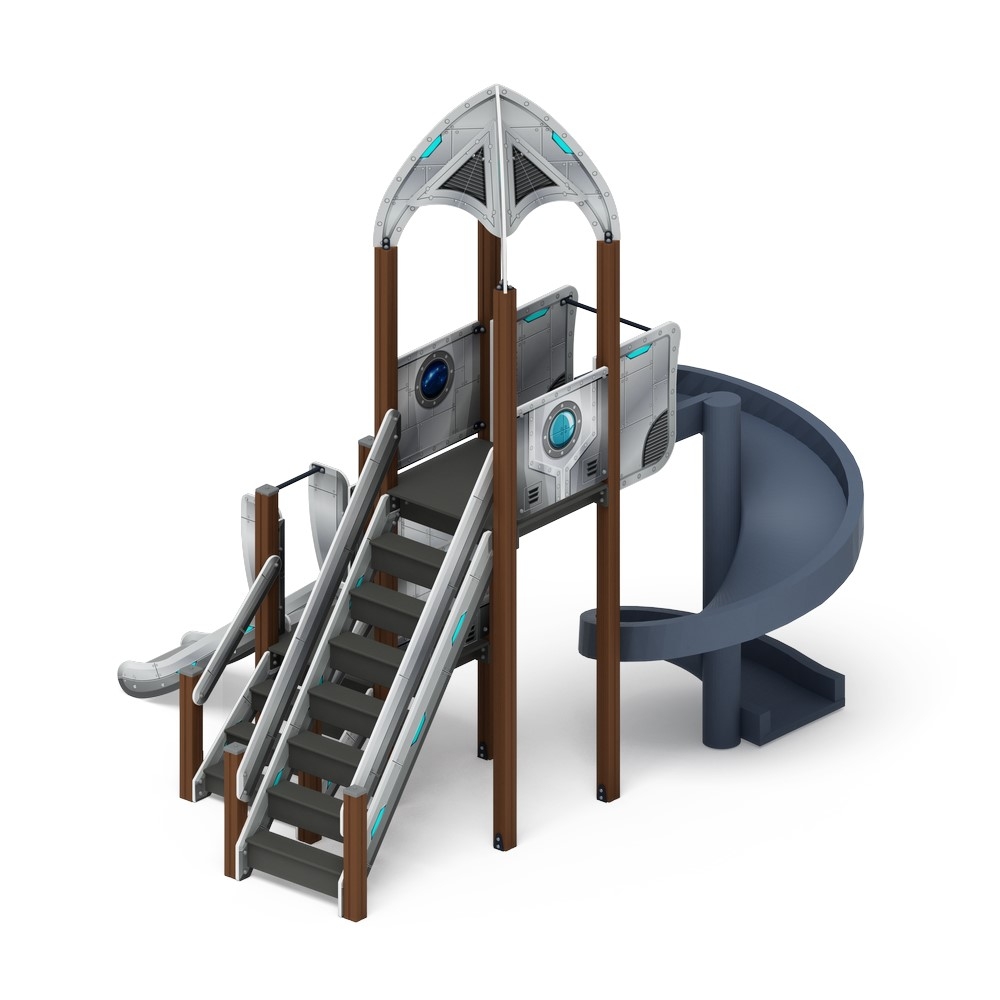 Космопорт (Серый) - ДИК 2.14.04-01 - Игровой комплекс H=750 H=2000