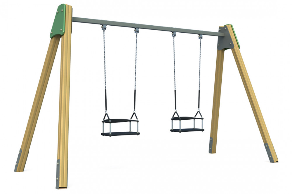 Качели на цепочках двойные (брус) КАЧ-1.9