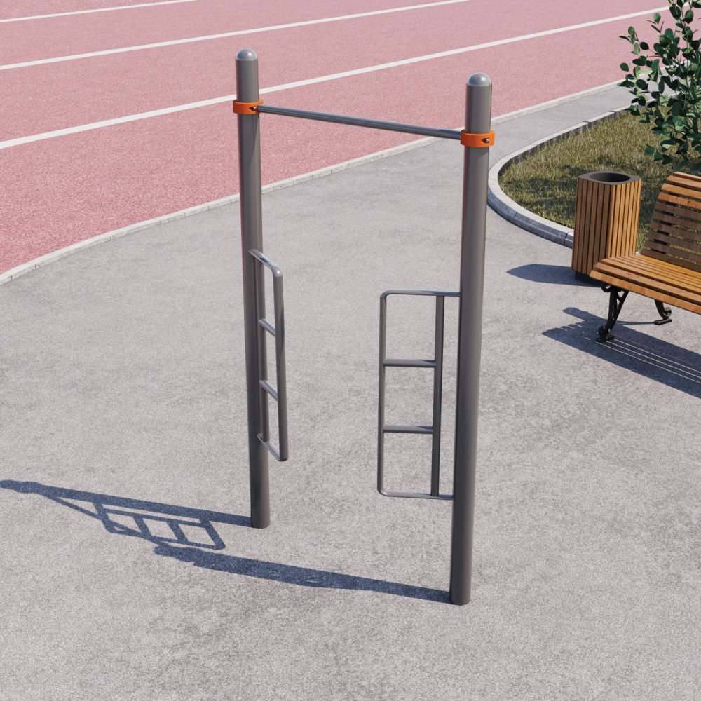 Турник с поручнями для подъема (приварены)  СВС-168-М