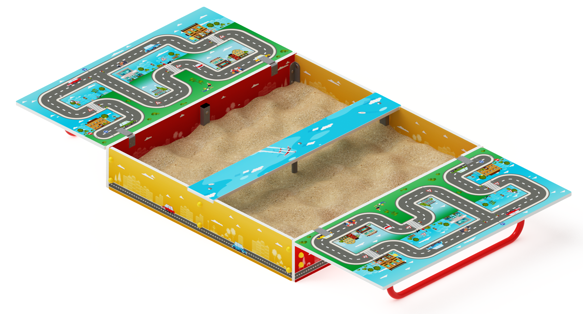 Песочница с крышкой средняя (Игра) - ИО 5.01.11-02