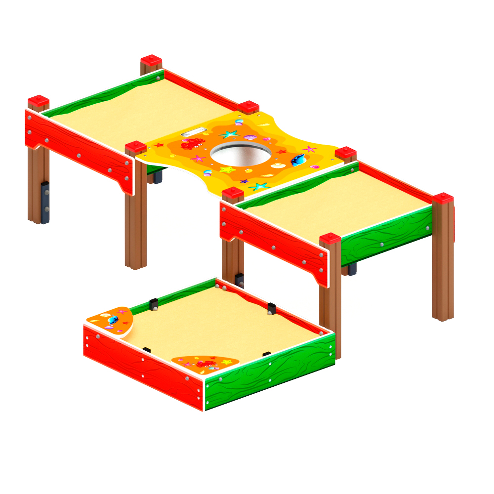 Песочница  тройная комбинированная - ДОВ 50.01.06-01