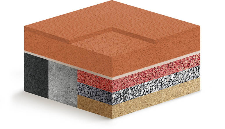 Покрытие из резиновой крошки Hard терракот