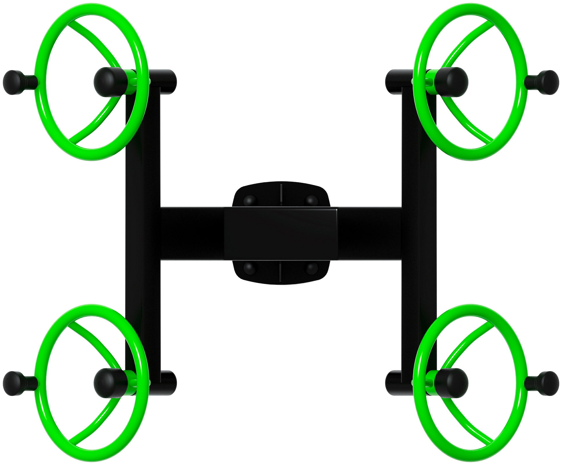 Рули (положение стоя) зеленый - Уличный тренажер - СТ 101-12