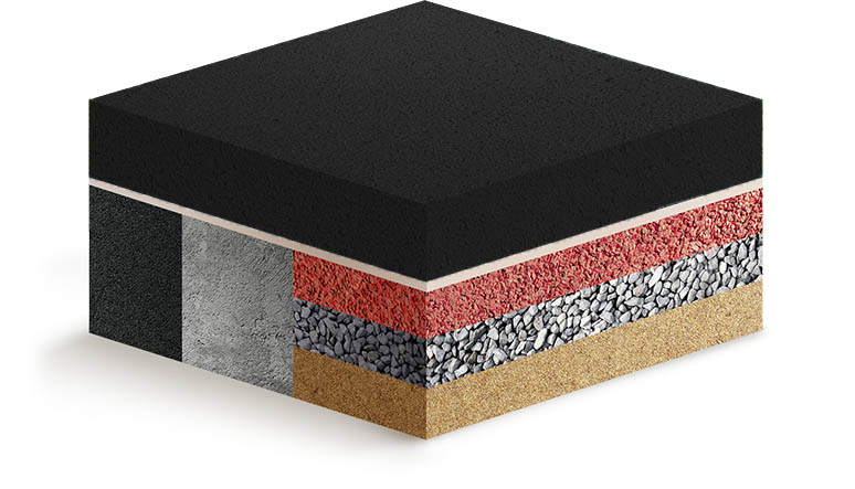 Покрытие из резиновой крошки Walk черное