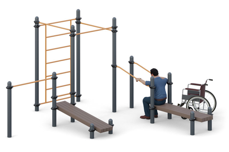 Наклонные брусья, турники W-07.008