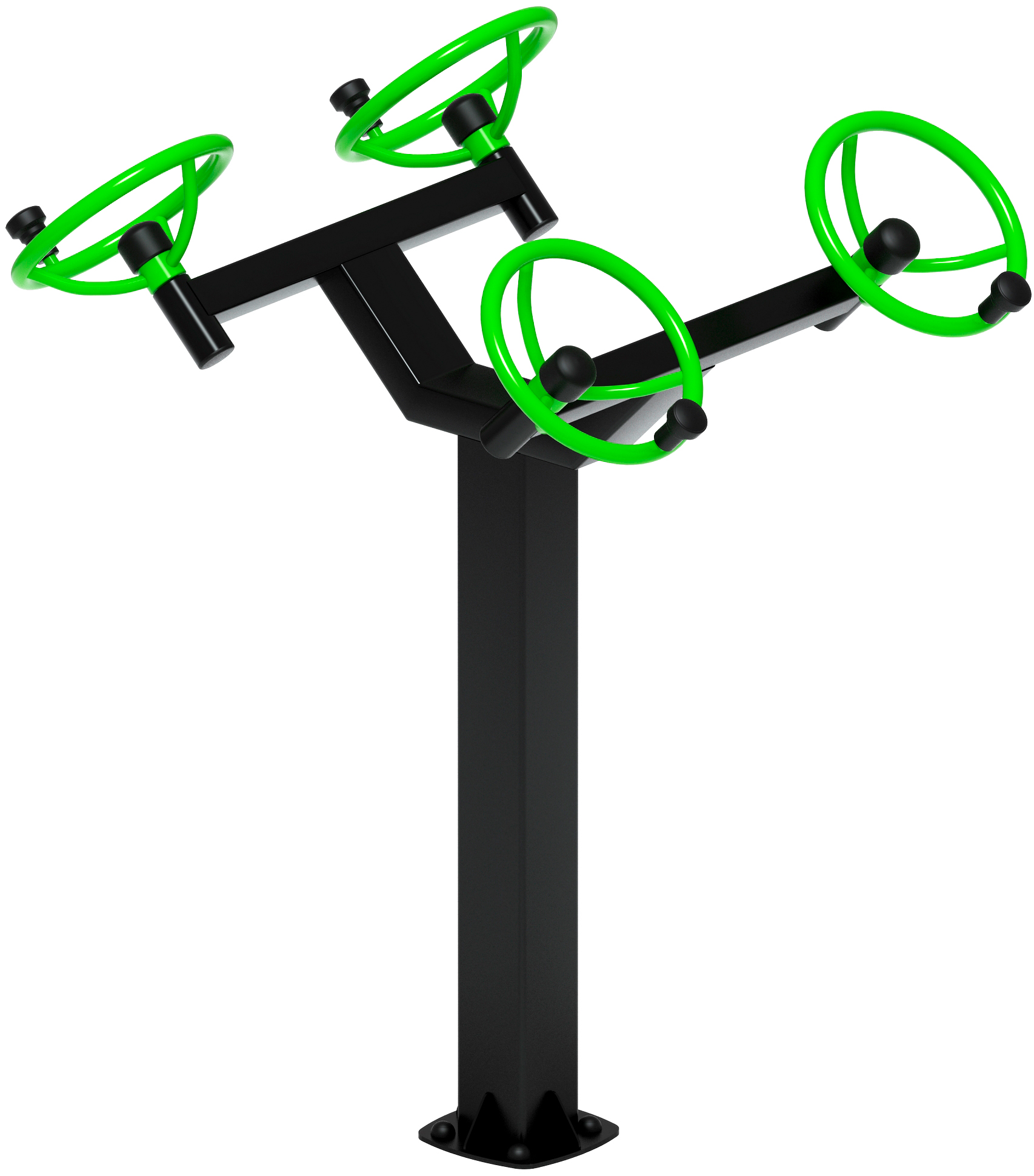 Рули (положение стоя) зеленый - Уличный тренажер - СТ 101-12