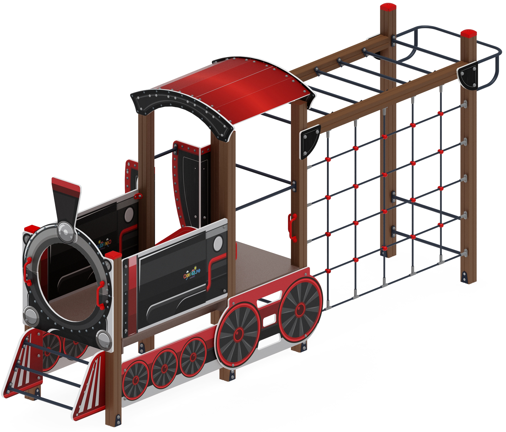 Паровозик (черный) - ДИК 1.03.5.04-02 - Игровой комплекс H=750