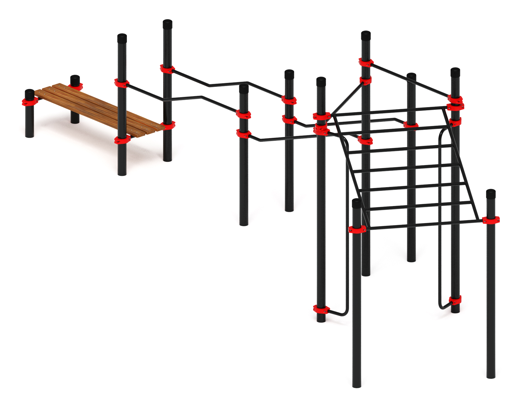 Воркаут ЛОВ 108 красный ВТ 102.21-01