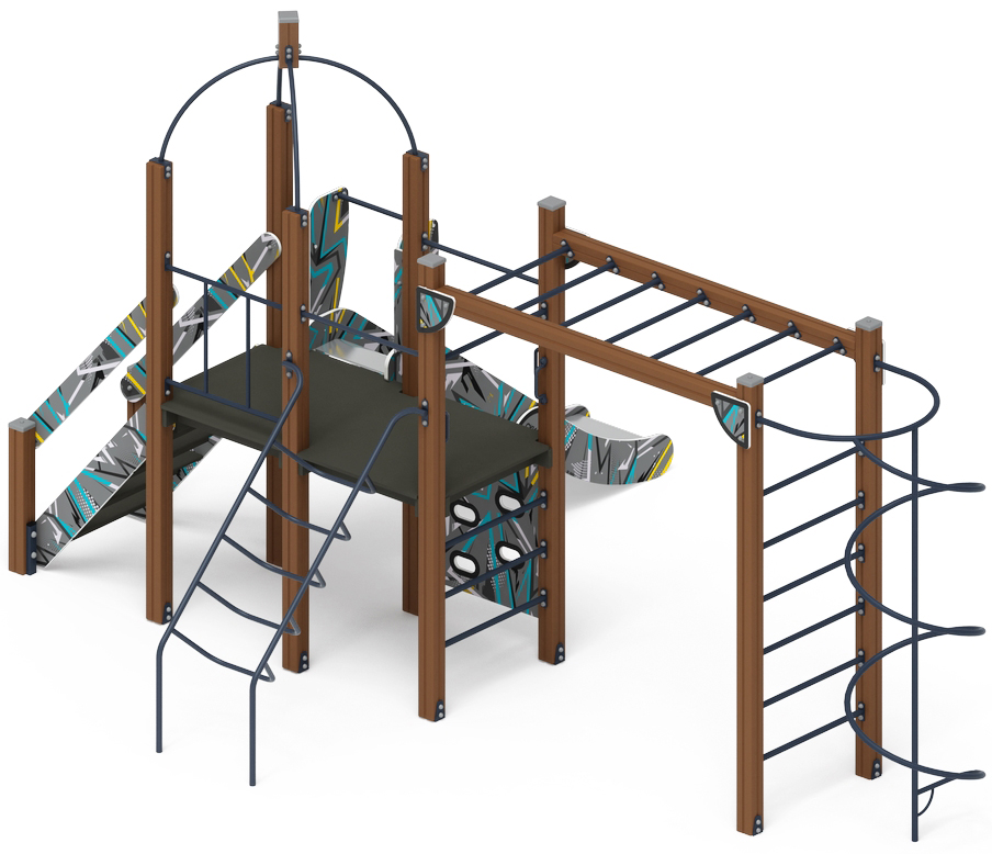 Навина (Техно-голубой) - ДИК 2.09.02-01 - Игровой комплекс H=1200