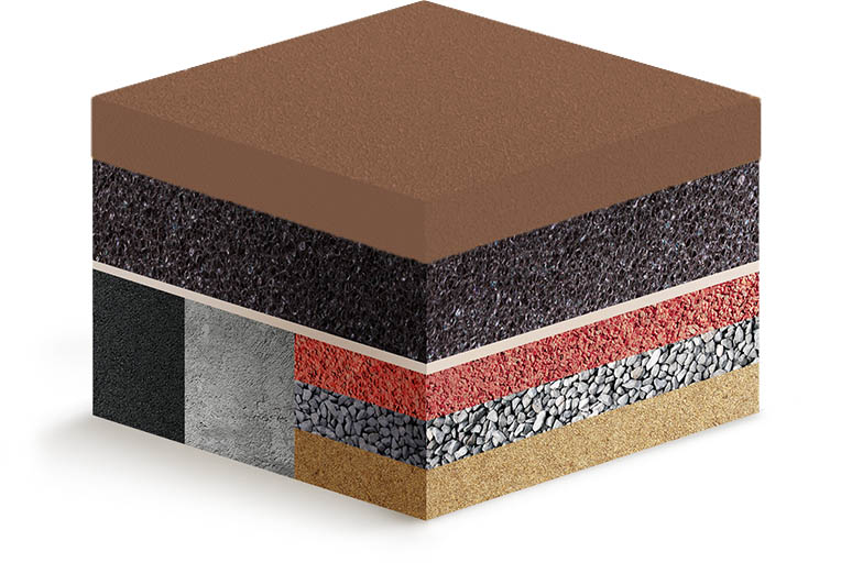 Покрытие из резиновой крошки Kids Comfort коричневое