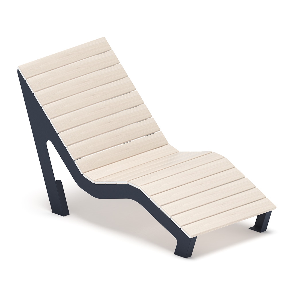 Шезлонг парковый - МФ 42.03.01-11 (Светлый дуб) Д:780  (под анкера)