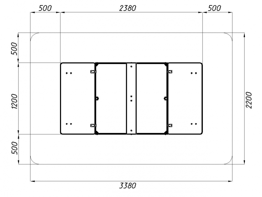Песочница с крышкой средняя (Арифметика) - ИО 5.01.11-03