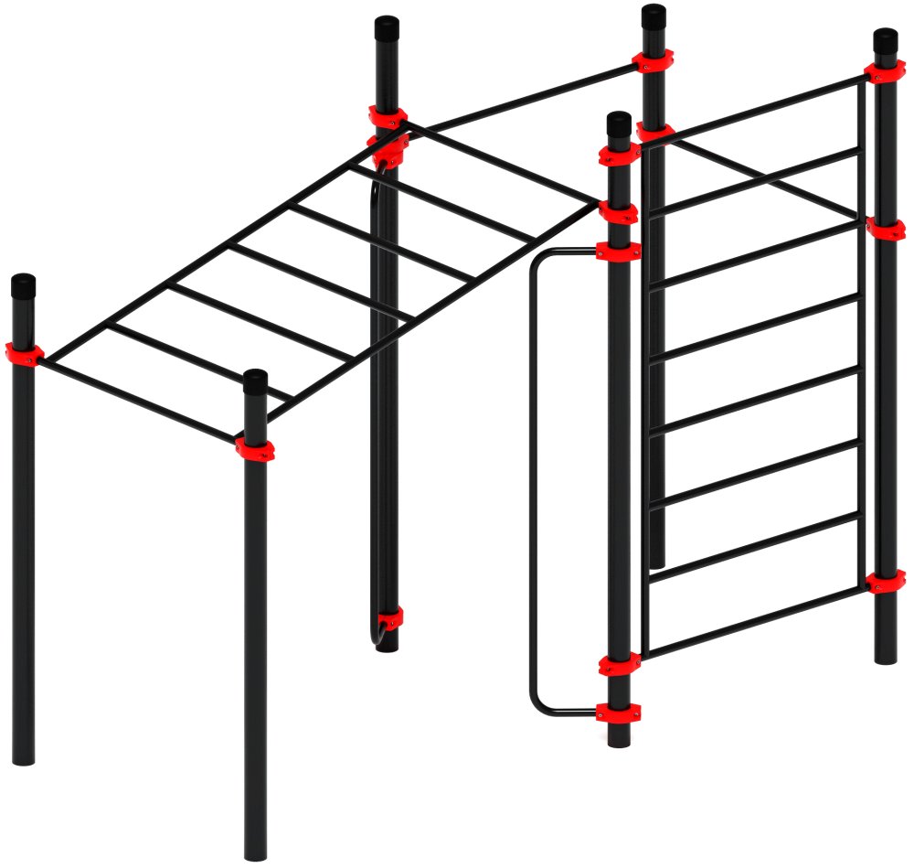 Воркаут ЛОВ 108 красный ВТ 102.12-01