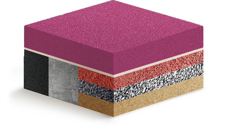 Покрытие из каучуковой крошки Sport Select малиновое