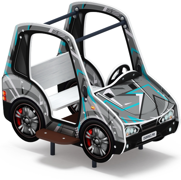 Машинка (серая) - Беседка машинка средняя - МФ 10.03.01-04