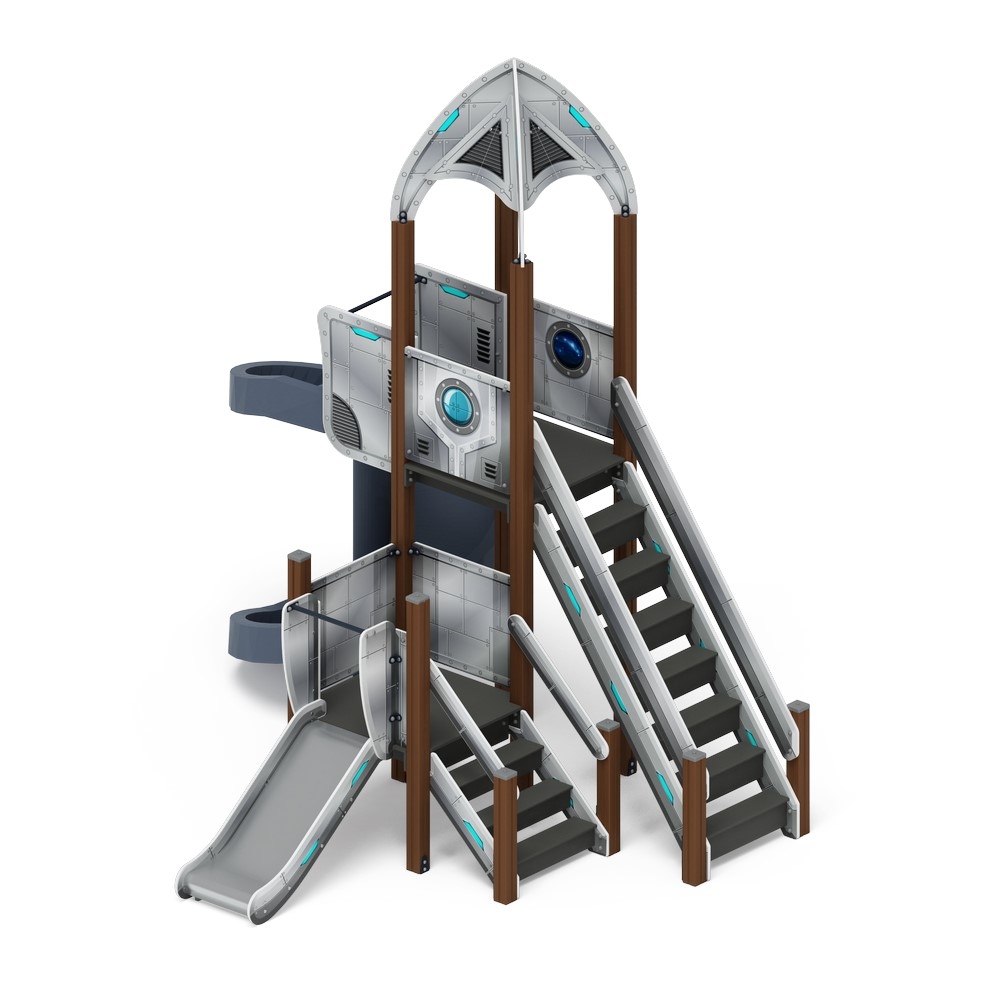 Космопорт (Серый) - ДИК 2.14.04-01 - Игровой комплекс H=750 H=2000