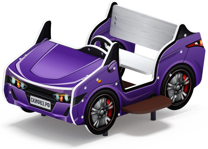 Кабриолет (фиолетовый) - Беседка машинка средняя - МФ 10.03.02-03