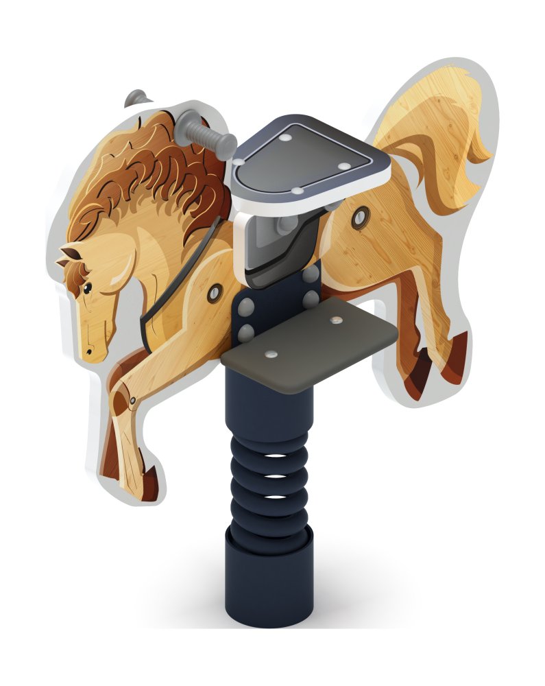 Лошадка 6 (Деревянный конь) - Качалка на пружине - ИО 22.01.13-04