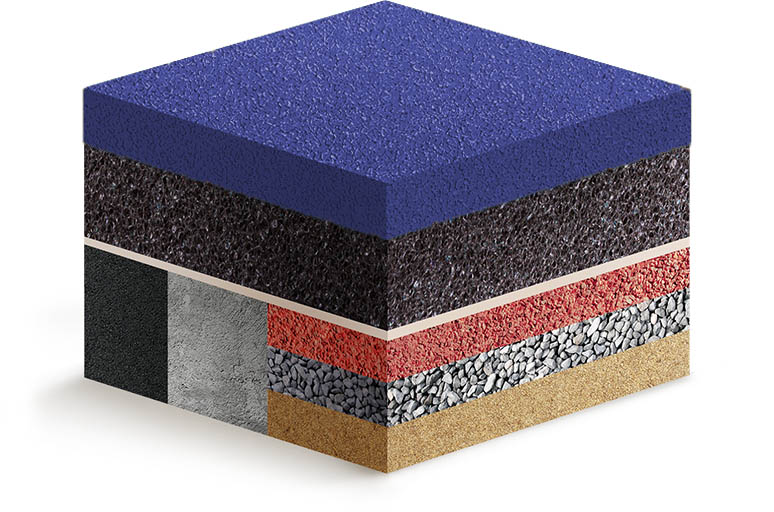 Покрытие из резиновой крошки Sport Comfort темно-синее