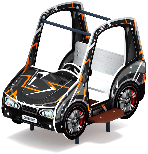 Машинка (черная) - Беседка машинка средняя - МФ 10.03.01-05